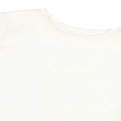 Mini boys white textured t-shirt